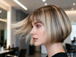 Elegancki manicure typu ombre french z płynnym przejściem bieli w odcień nude na zadbanych paznokciach.