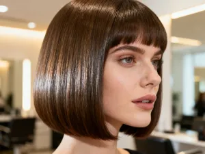 Zadbane dłonie z pastelowym manicure hybrydowym na tle profesjonalnej lampy UV i akcesoriów do stylizacji paznokci.